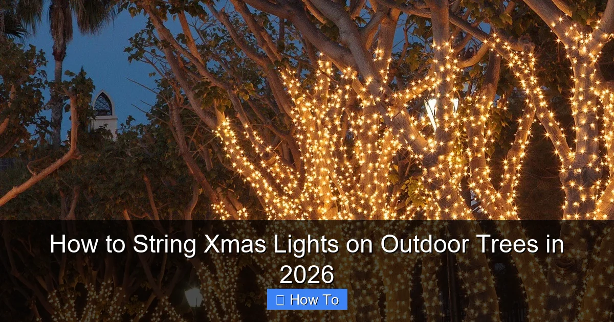 How to String Xmas Lights on Outdoor Trees in 2026