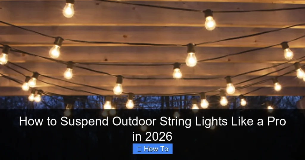 How to Suspend Outdoor String Lights Like a Pro in 2026