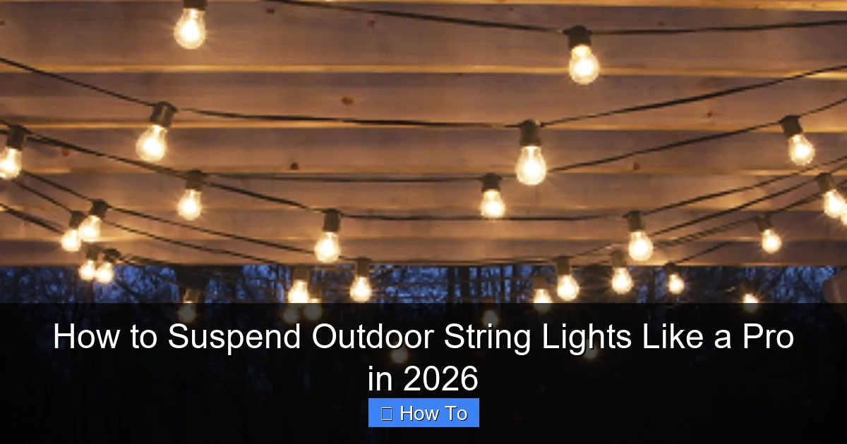 How to Suspend Outdoor String Lights Like a Pro in 2026