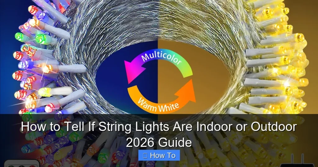 How to Tell If String Lights Are Indoor or Outdoor 2026 Guide