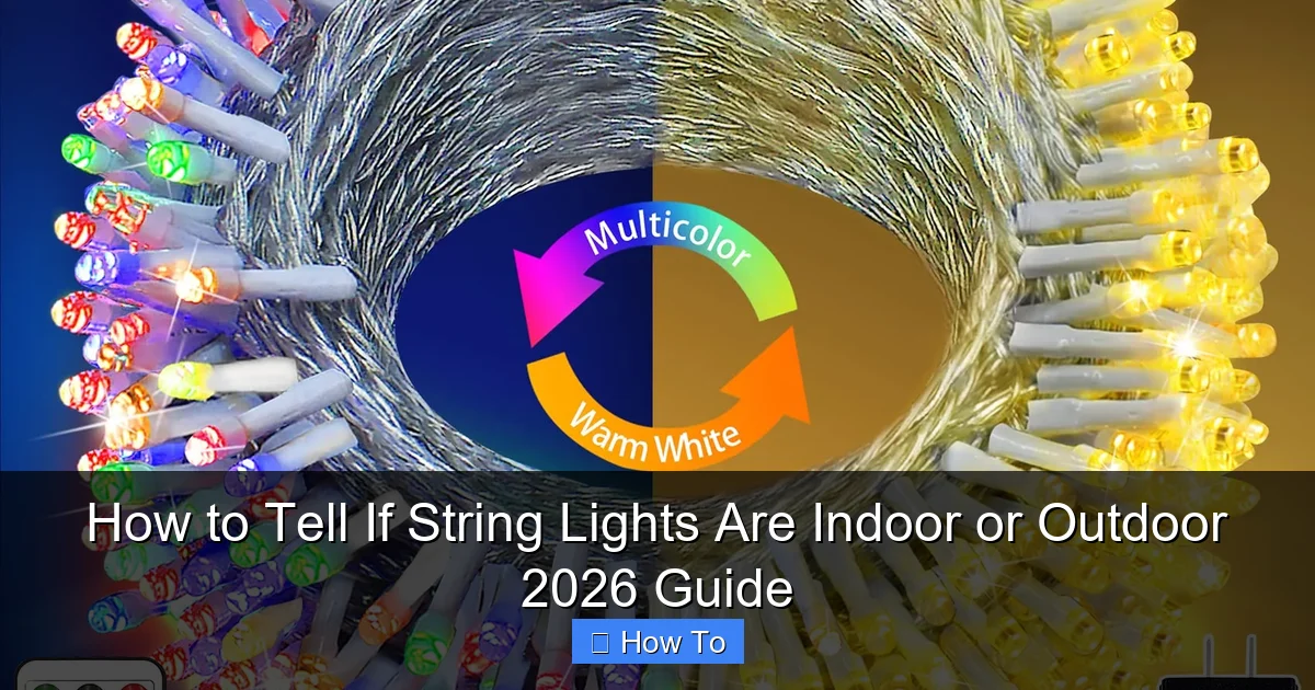 How to Tell If String Lights Are Indoor or Outdoor 2026 Guide