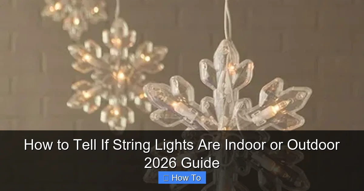 How to Tell If String Lights Are Indoor or Outdoor 2026 Guide