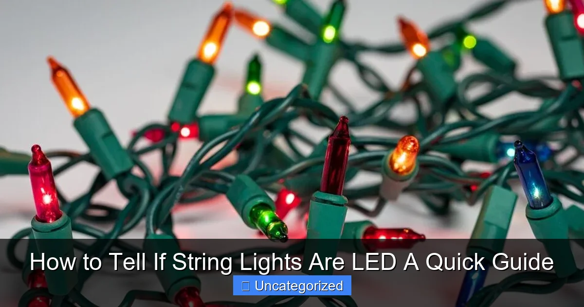 How to Tell If String Lights Are LED A Quick Guide