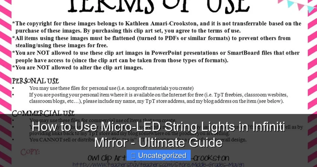 How to Use Micro-LED String Lights in Infiniti Mirror - Ultimate Guide