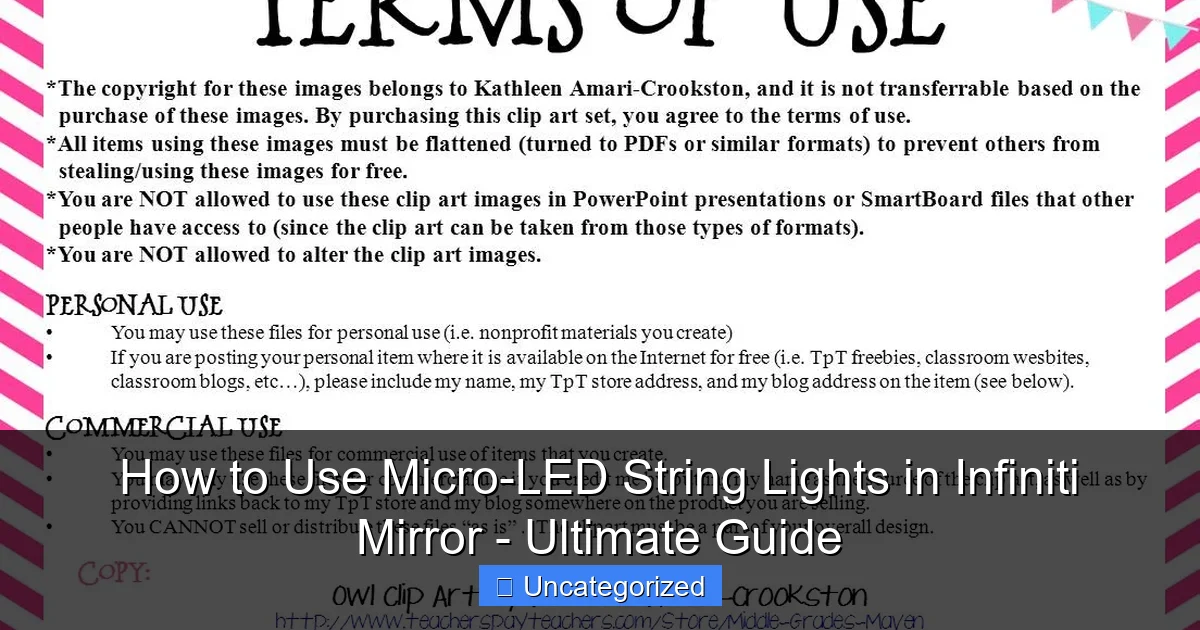 How to Use Micro-LED String Lights in Infiniti Mirror - Ultimate Guide