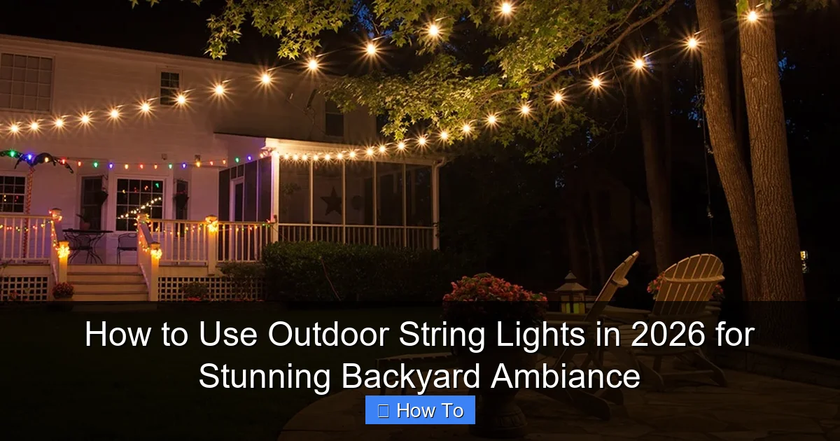 How to Use Outdoor String Lights in 2026 for Stunning Backyard Ambiance