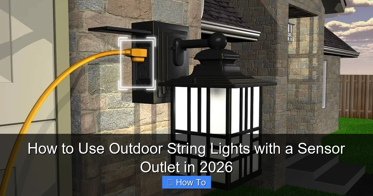 How to Use Outdoor String Lights with a Sensor Outlet in 2026