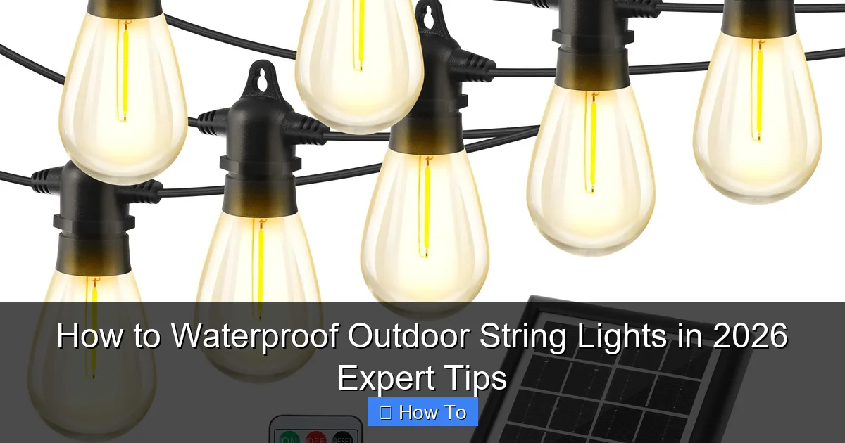 How to Waterproof Outdoor String Lights in 2026 Expert Tips