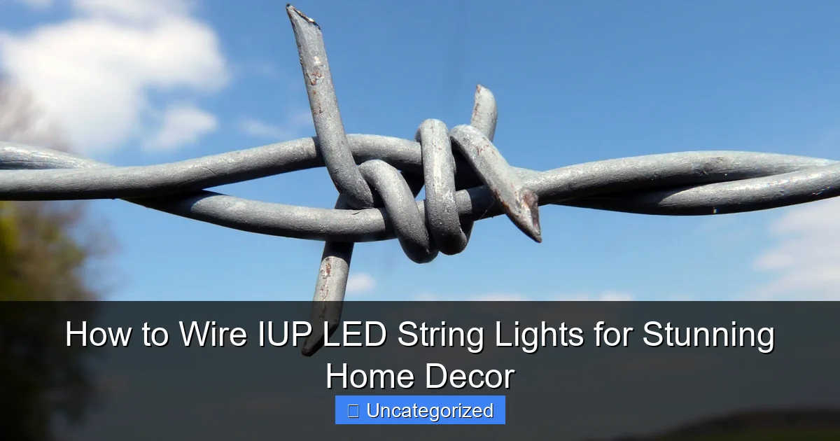 How to Wire IUP LED String Lights for Stunning Home Decor