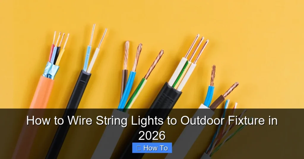 How to Wire String Lights to Outdoor Fixture in 2026