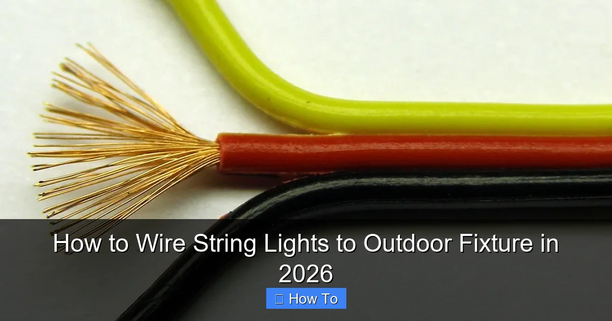 How to Wire String Lights to Outdoor Fixture in 2026