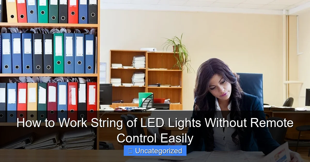 How to Work String of LED Lights Without Remote Control Easily