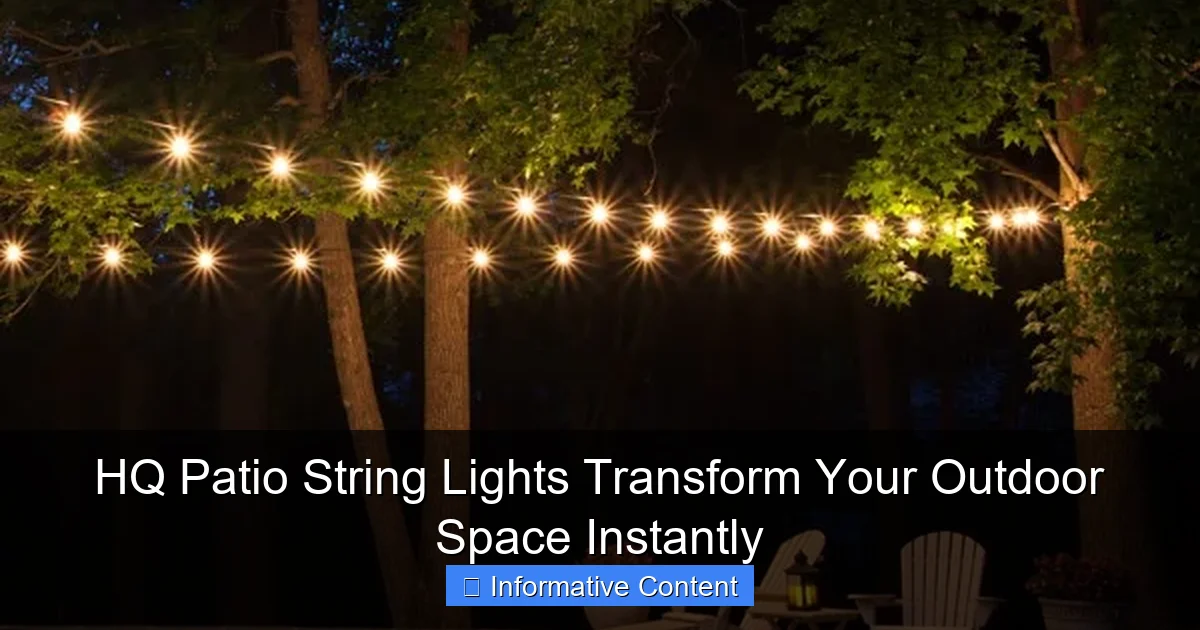 HQ Patio String Lights Transform Your Outdoor Space Instantly