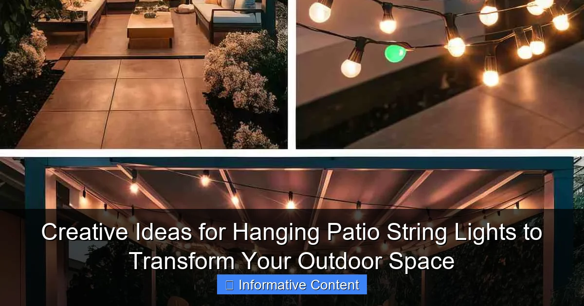 Creative Ideas for Hanging Patio String Lights to Transform Your Outdoor Space