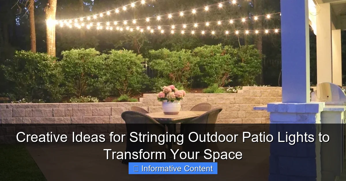 Creative Ideas for Stringing Outdoor Patio Lights to Transform Your Space