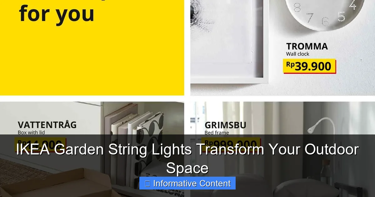 IKEA Garden String Lights Transform Your Outdoor Space
