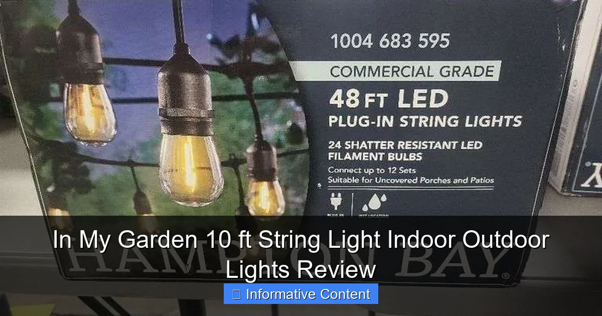 In My Garden 10 ft String Light Indoor Outdoor Lights Review