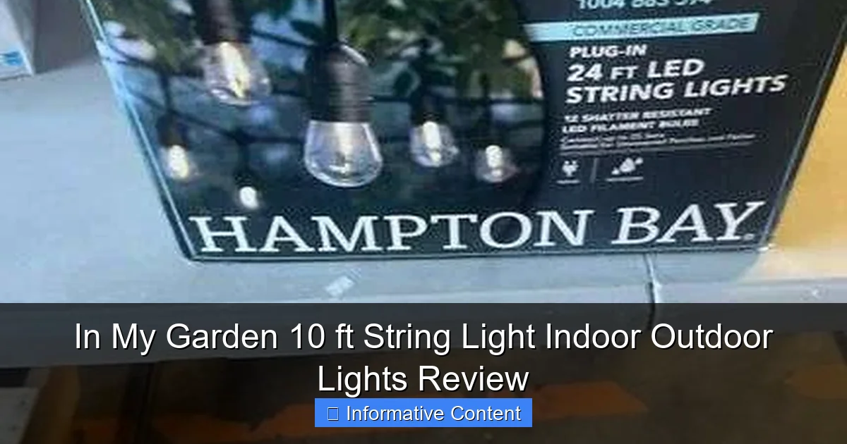 In My Garden 10 ft String Light Indoor Outdoor Lights Review