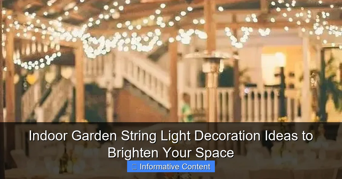 Indoor Garden String Light Decoration Ideas to Brighten Your Space