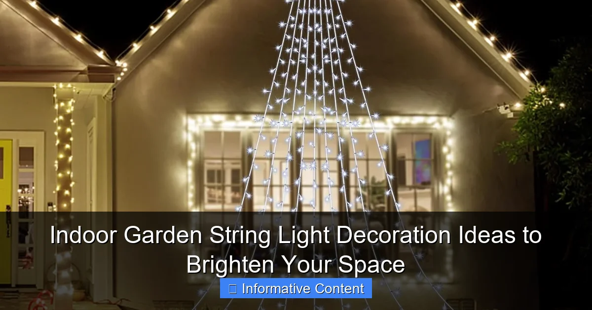 Indoor Garden String Light Decoration Ideas to Brighten Your Space