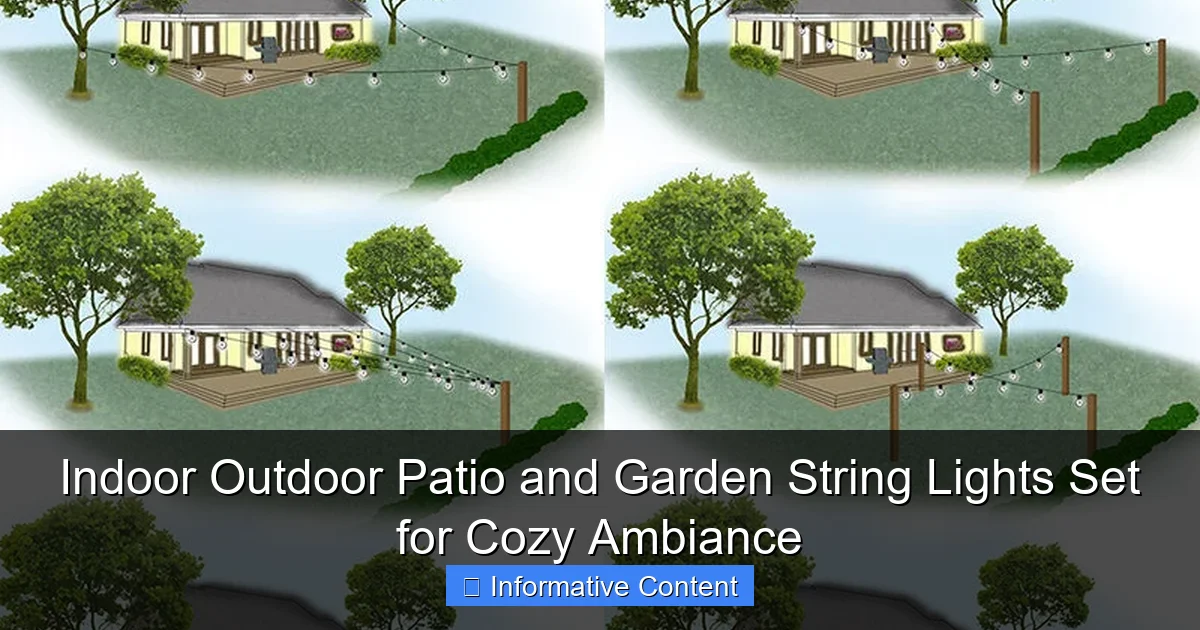 Indoor Outdoor Patio and Garden String Lights Set for Cozy Ambiance