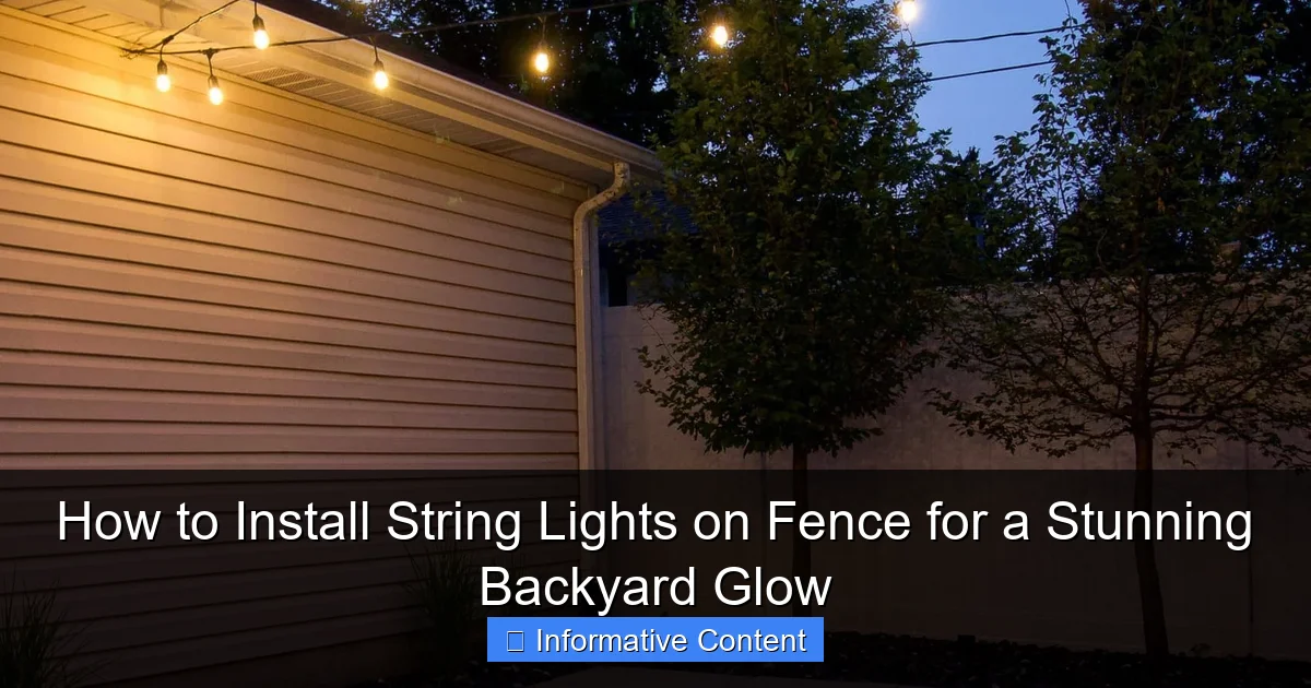 How to Install String Lights on Fence for a Stunning Backyard Glow