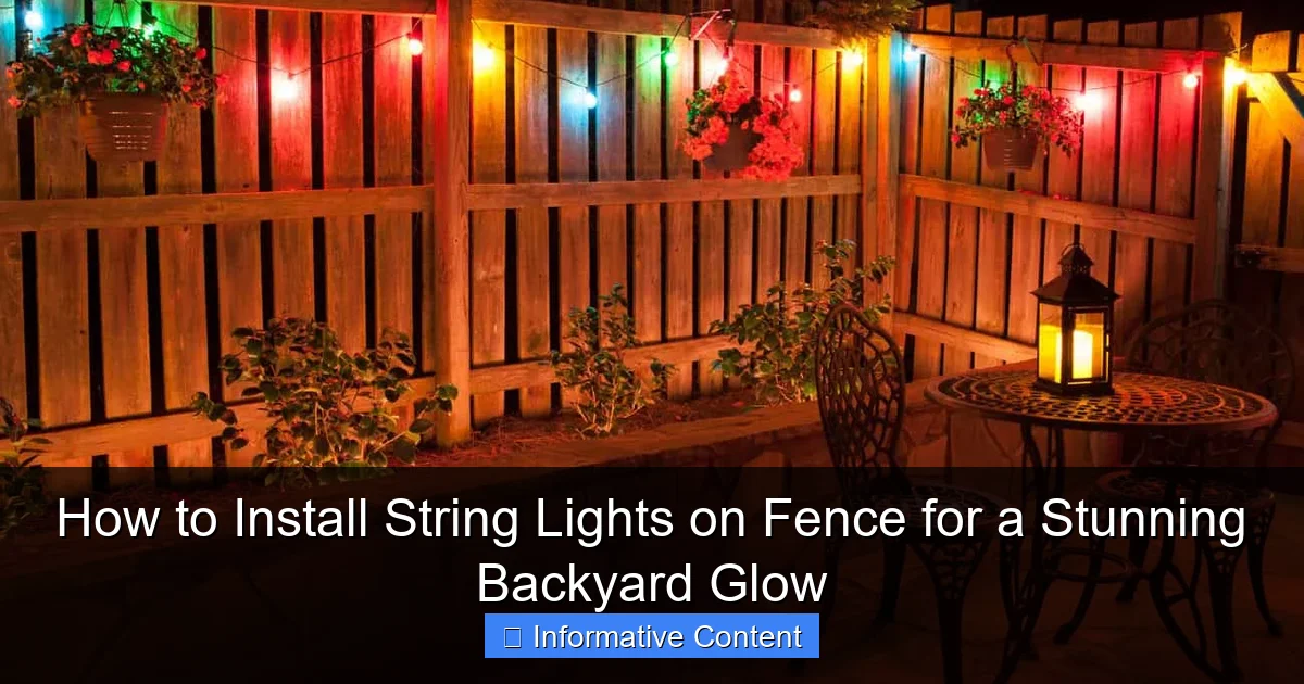How to Install String Lights on Fence for a Stunning Backyard Glow
