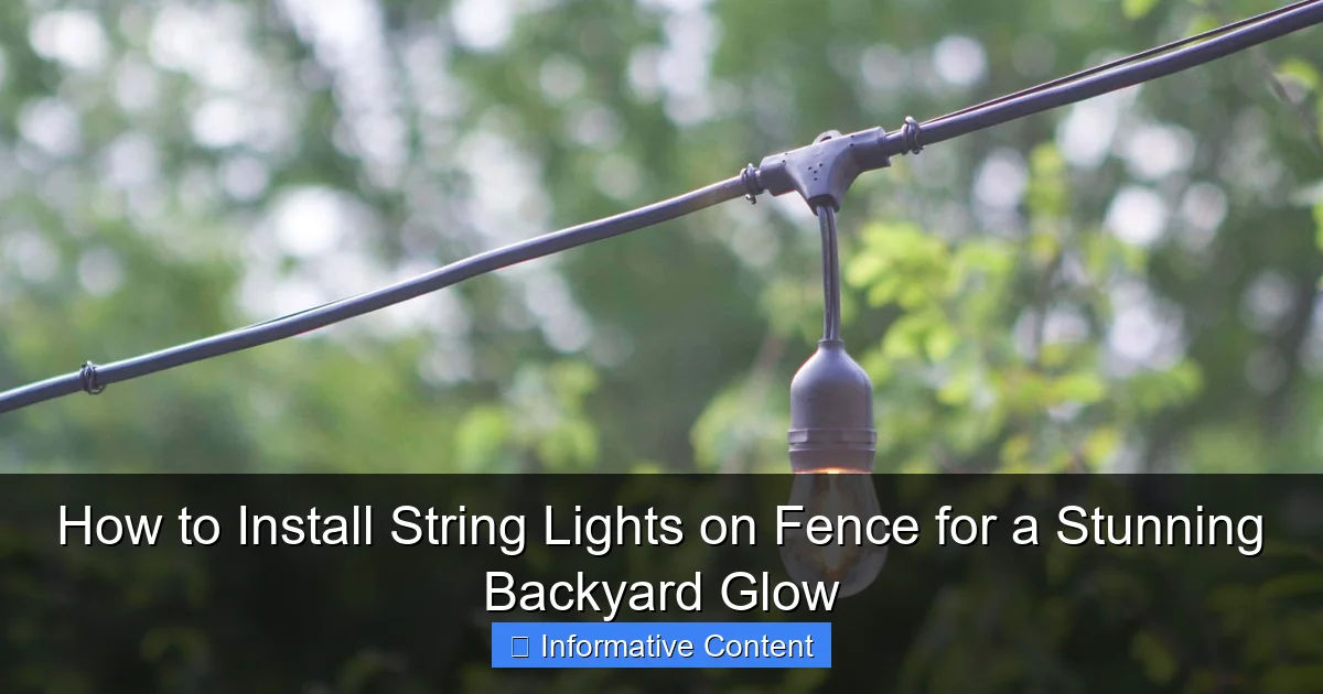 How to Install String Lights on Fence for a Stunning Backyard Glow