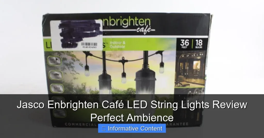 Jasco Enbrighten Café LED String Lights Review Perfect Ambience