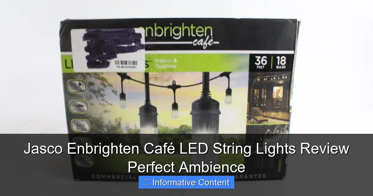 Jasco Enbrighten Café LED String Lights Review Perfect Ambience