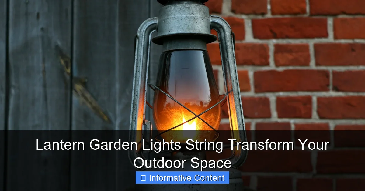 Lantern Garden Lights String Transform Your Outdoor Space