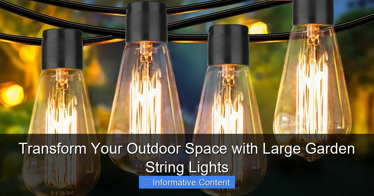 Transform Your Outdoor Space with Large Garden String Lights
