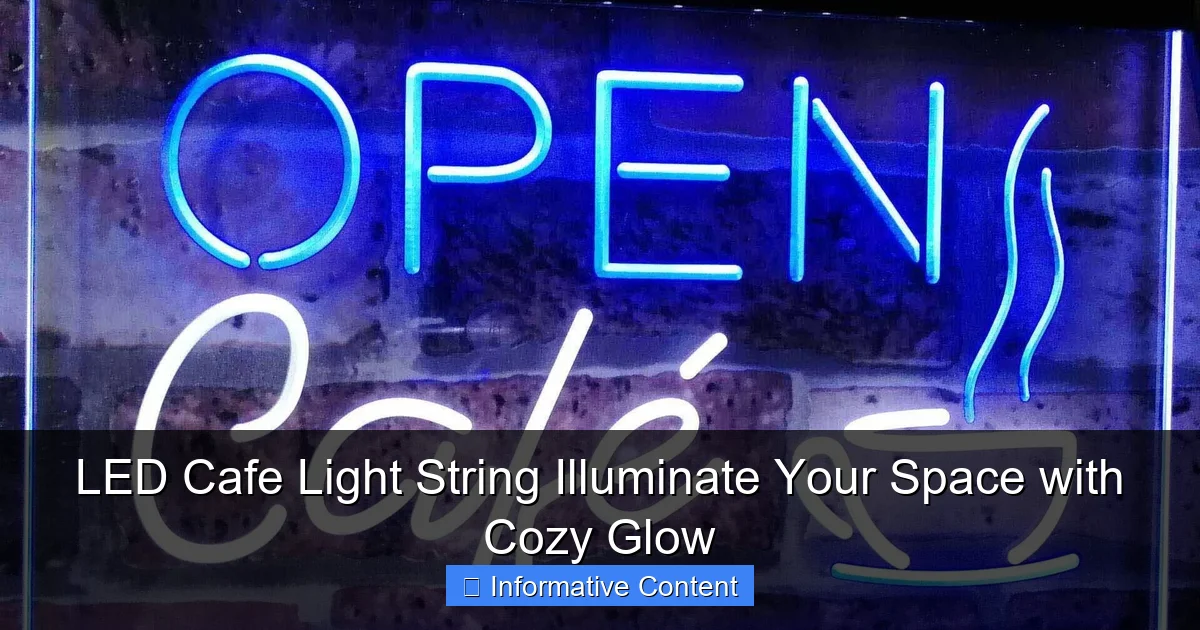 LED Cafe Light String Illuminate Your Space with Cozy Glow