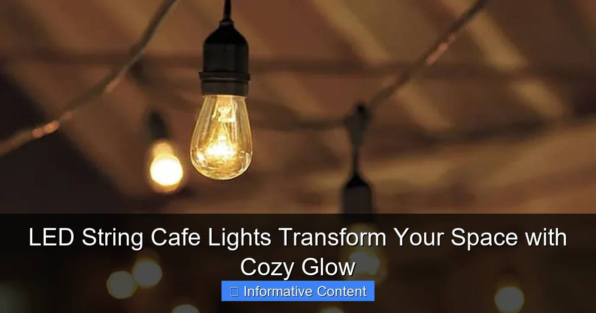 LED String Cafe Lights Transform Your Space with Cozy Glow