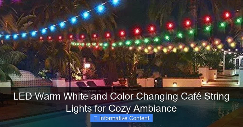 LED Warm White and Color Changing Café String Lights for Cozy Ambiance