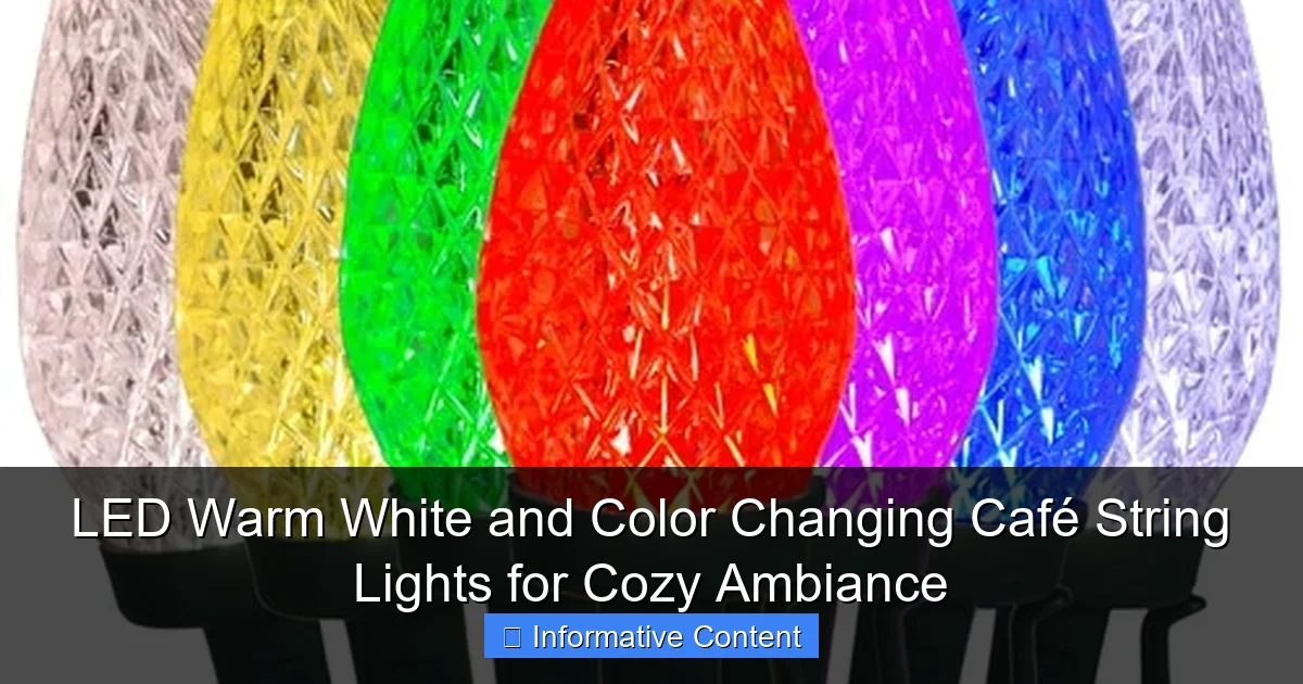 LED Warm White and Color Changing Café String Lights for Cozy Ambiance