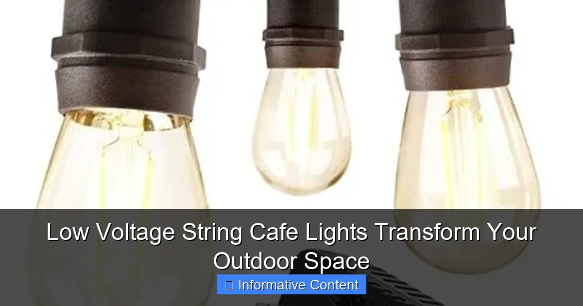 Low Voltage String Cafe Lights Transform Your Outdoor Space