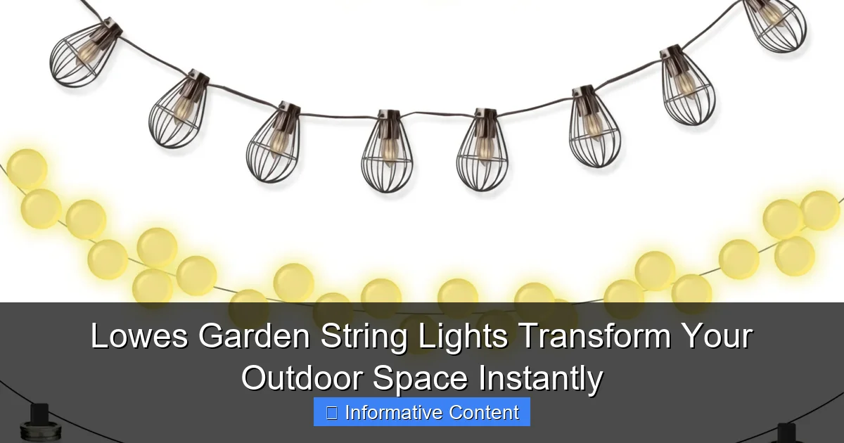 Lowes Garden String Lights Transform Your Outdoor Space Instantly