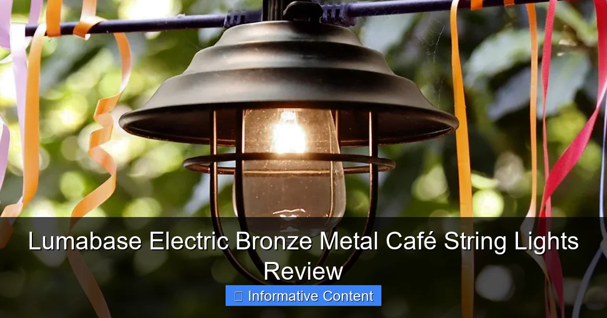 Lumabase Electric Bronze Metal Café String Lights Review