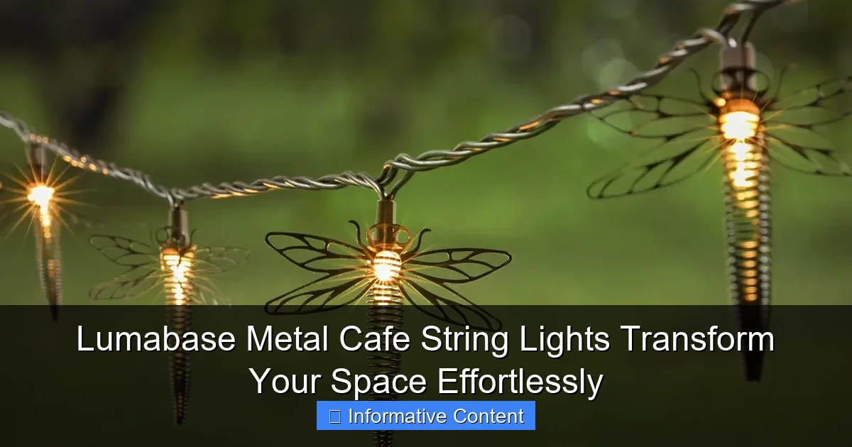 Lumabase Metal Cafe String Lights Transform Your Space Effortlessly