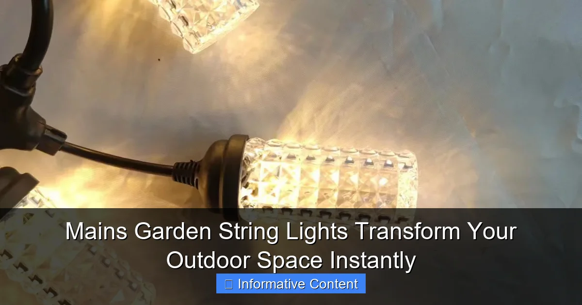 Mains Garden String Lights Transform Your Outdoor Space Instantly