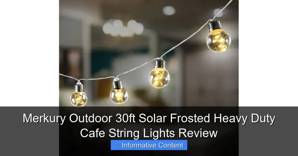 Merkury Outdoor 30ft Solar Frosted Heavy Duty Cafe String Lights Review