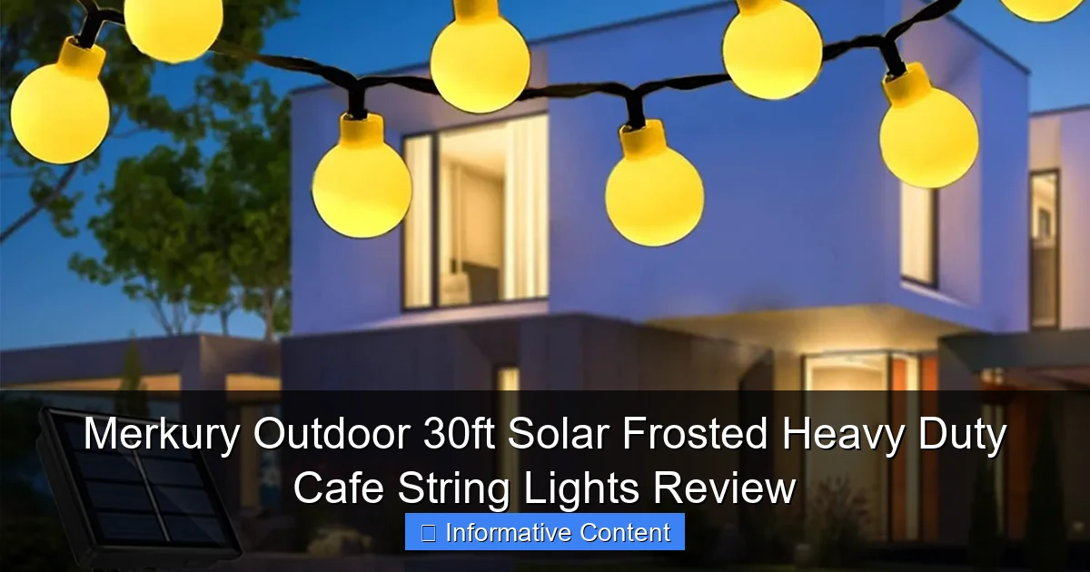 Merkury Outdoor 30ft Solar Frosted Heavy Duty Cafe String Lights Review