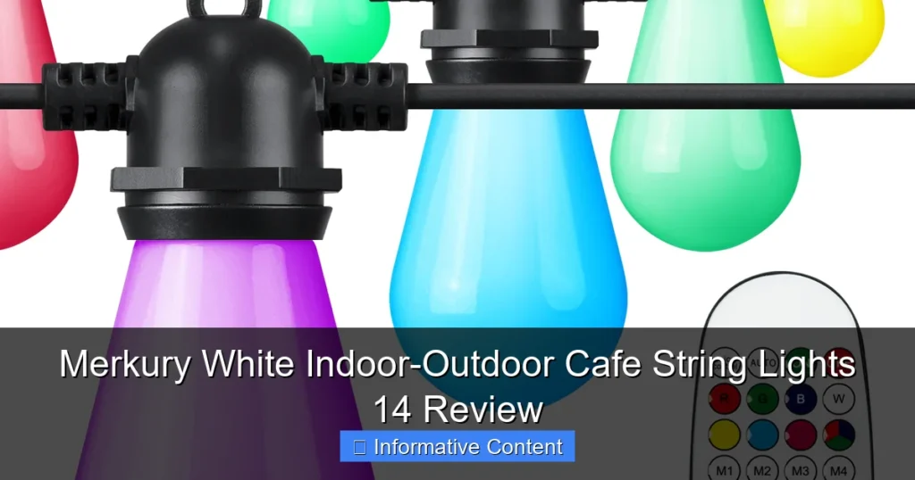 Merkury White Indoor-Outdoor Cafe String Lights 14 Review