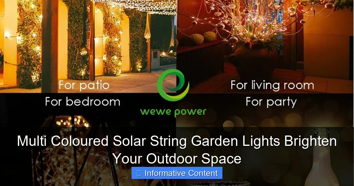 Multi Coloured Solar String Garden Lights Brighten Your Outdoor Space