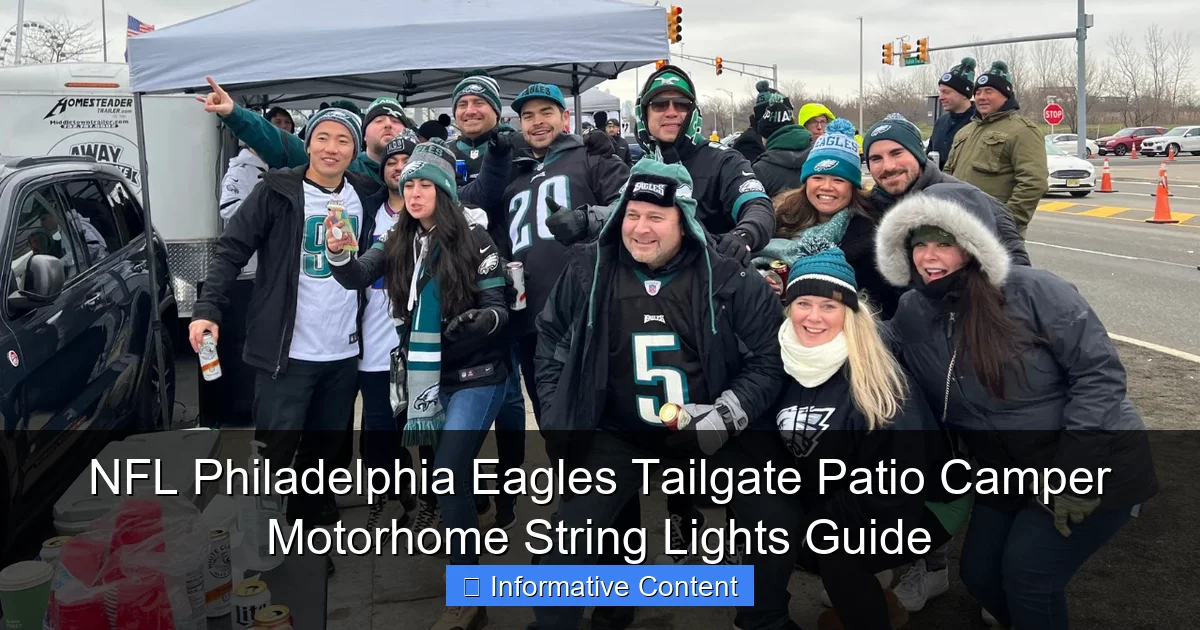 NFL Philadelphia Eagles Tailgate Patio Camper Motorhome String Lights Guide