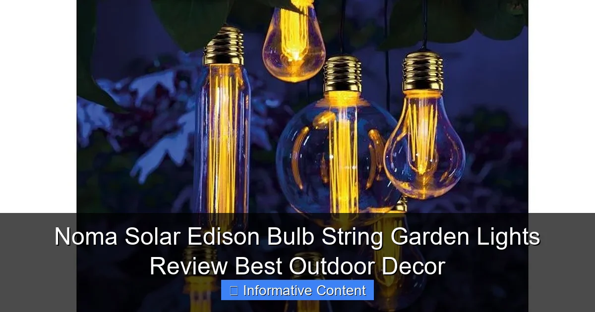 Noma Solar Edison Bulb String Garden Lights Review Best Outdoor Decor