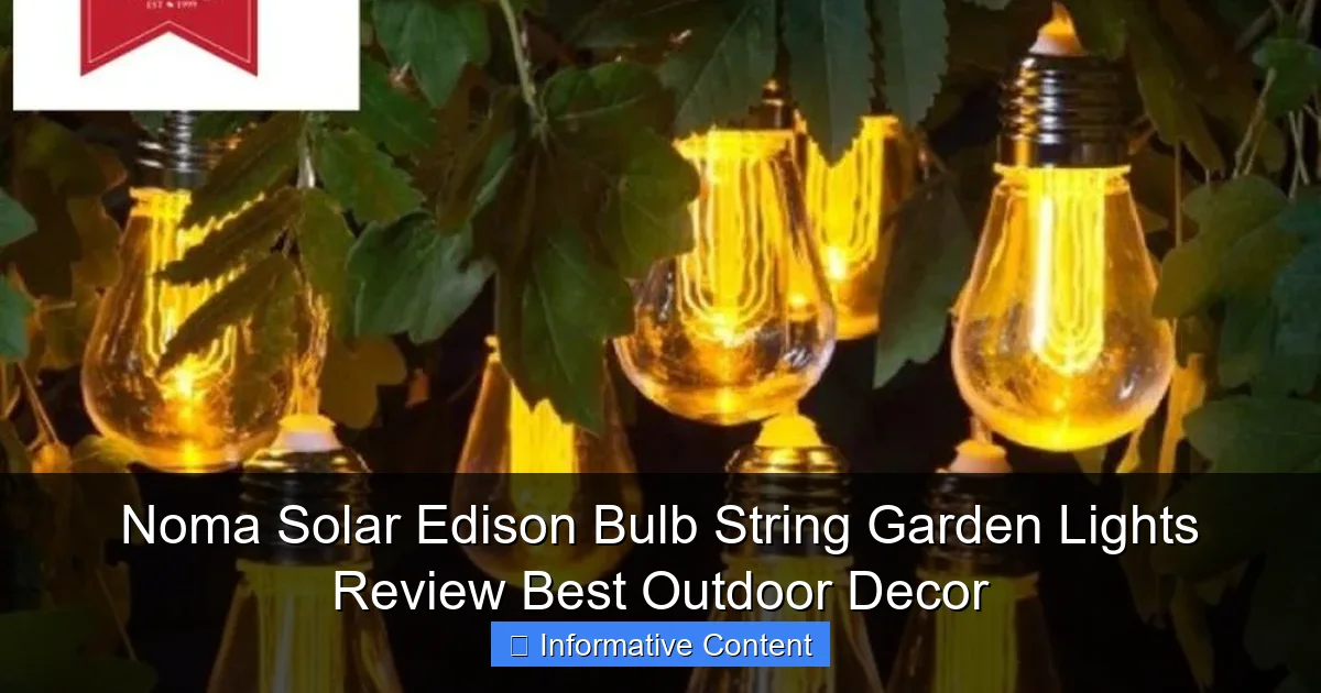 Noma Solar Edison Bulb String Garden Lights Review Best Outdoor Decor