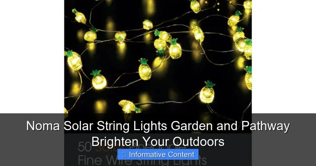 Noma Solar String Lights Garden and Pathway Brighten Your Outdoors