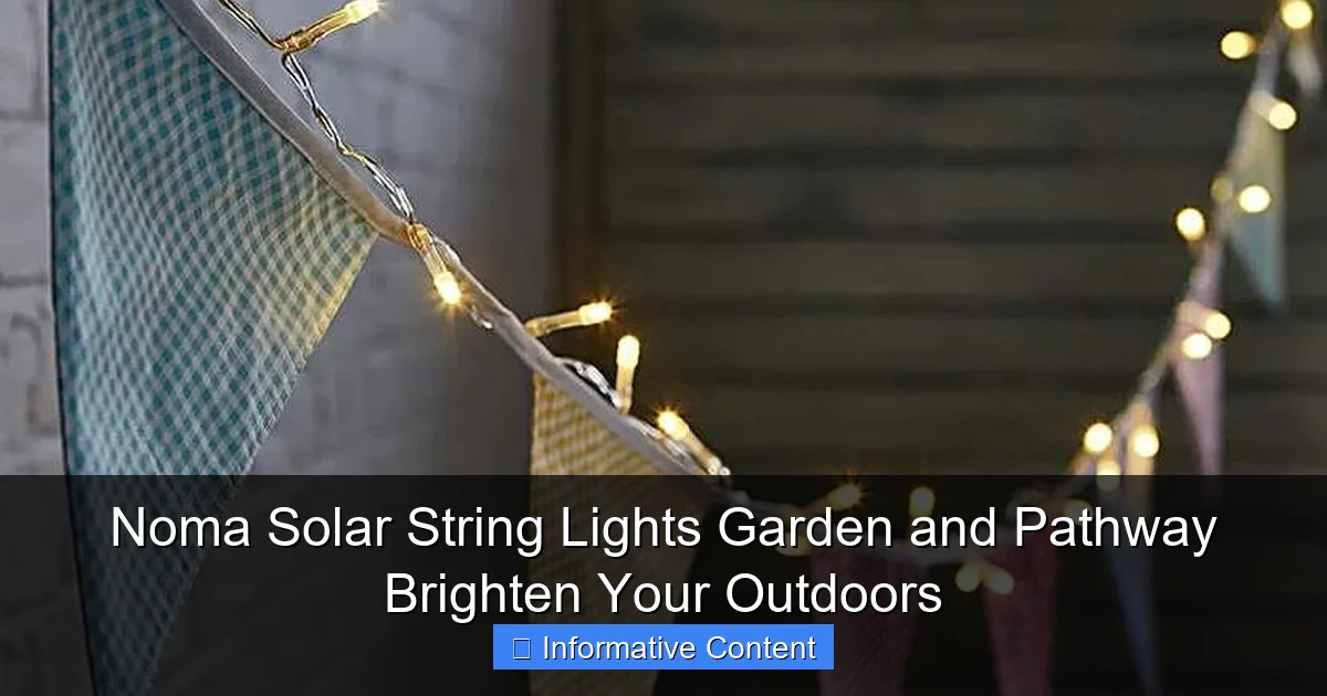 Noma Solar String Lights Garden and Pathway Brighten Your Outdoors